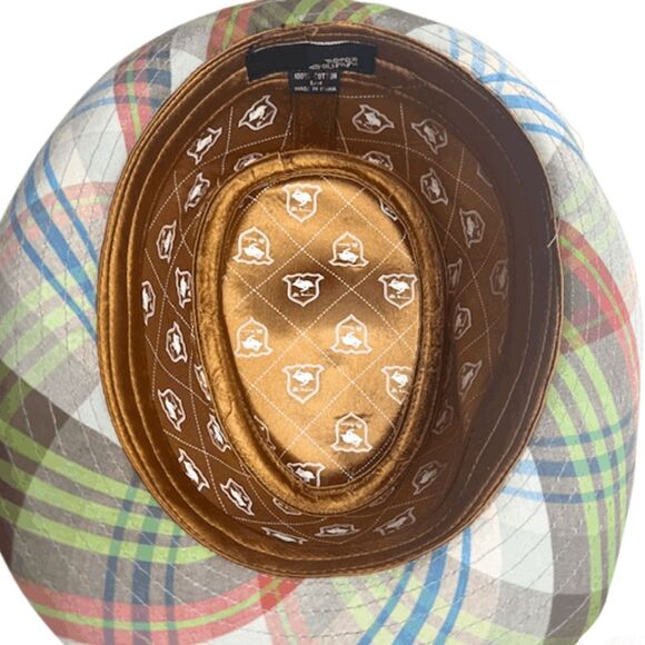 Peter Grimm Men's Plaid Cotton Fedora Hat Multicolor Size Small/Medium - Picture 4 of 9
